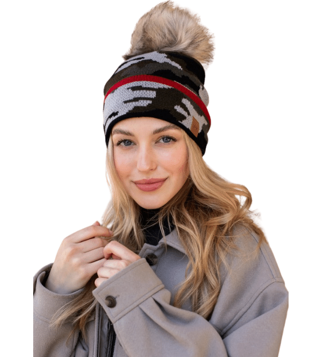 Alpha Camo Pom Hat