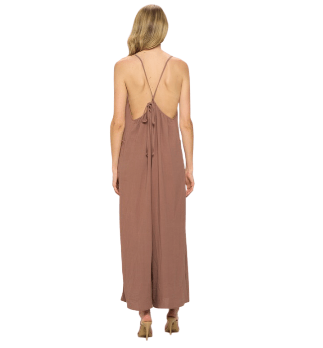 Shania Mocha Jumpsuit