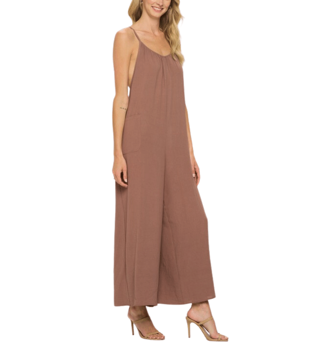 Shania Mocha Jumpsuit