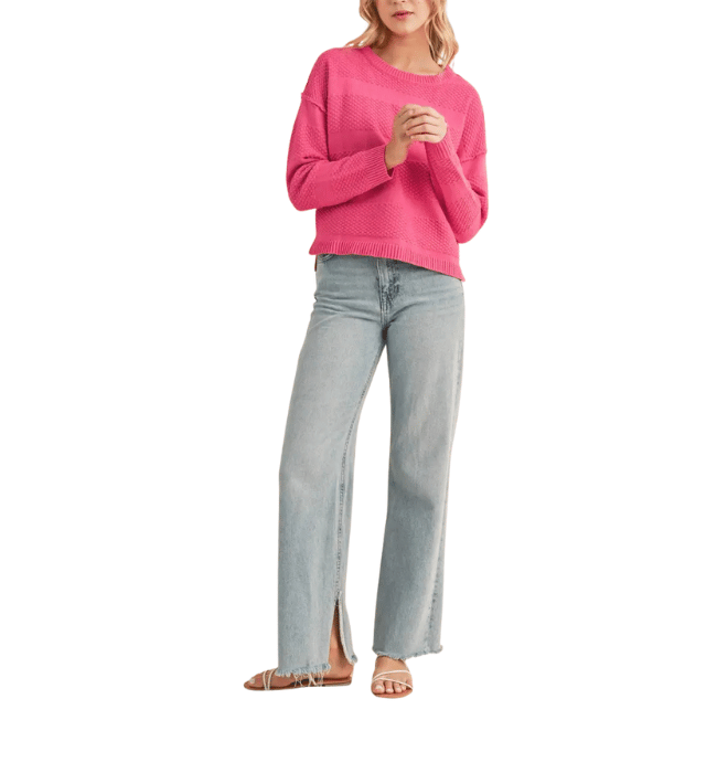 Kaylee Textured Fuchsia Sweater