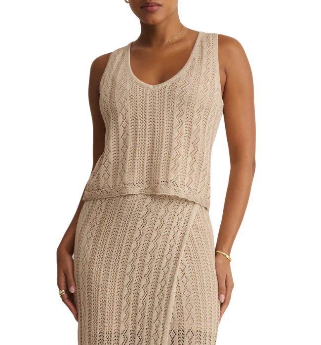 (Z SUPPLY) Glimmer Pointelle Tank