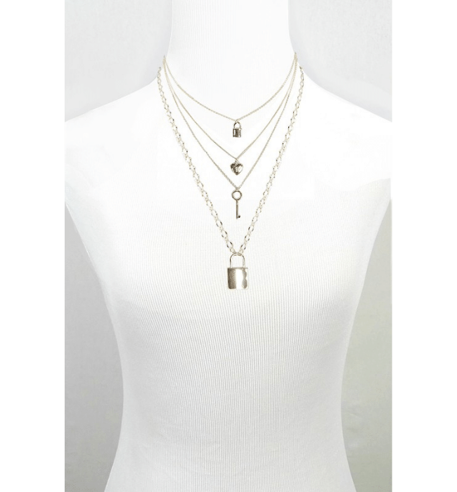 Lock and Key Layered Necklace