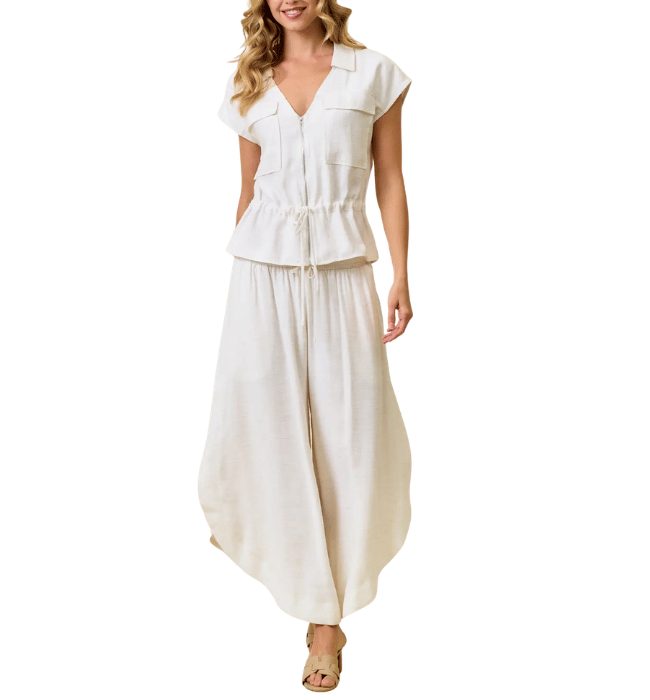 Olivia Utility Linen Vest