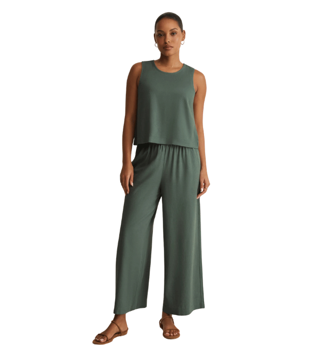 (Z SUPPLY) Sloan Linen Cropped Tank