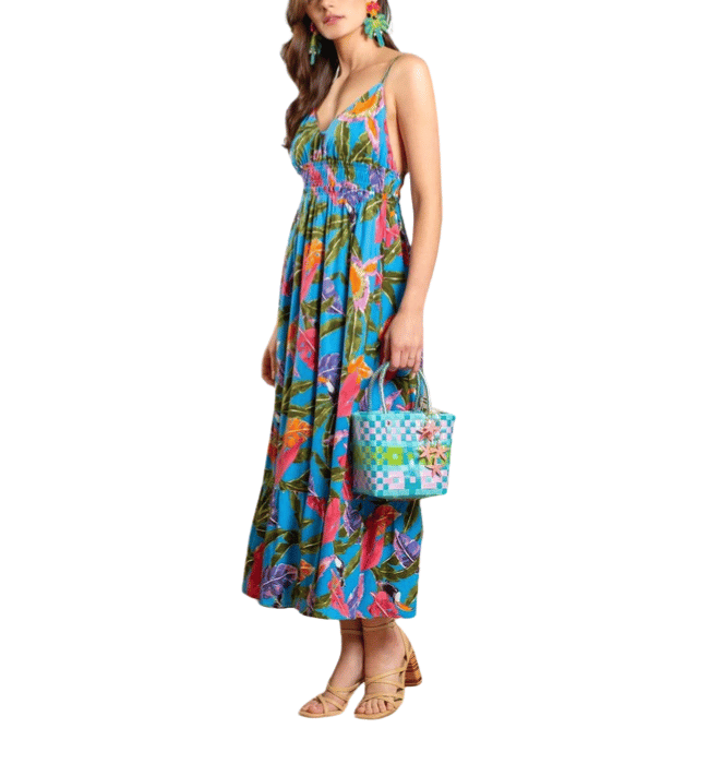 Tropical Bright Maxi Dress