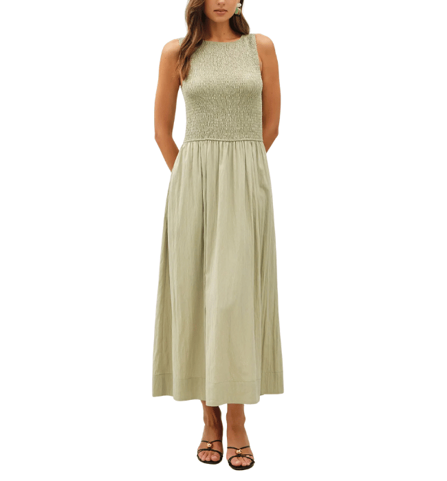 Jenny Boat Neck Midi Dress