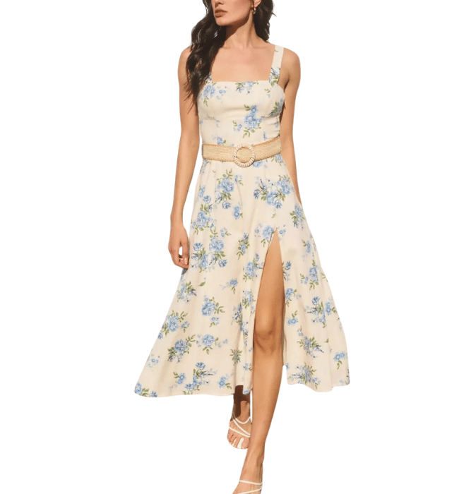 Vivienne Blue Floral Dress