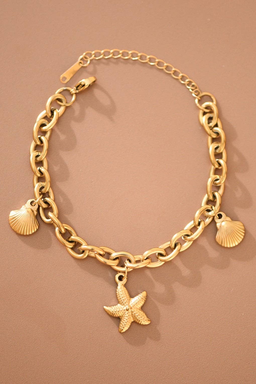 18K Gold PVD Plated Waterproof Stainless Steel Chain Bracelet