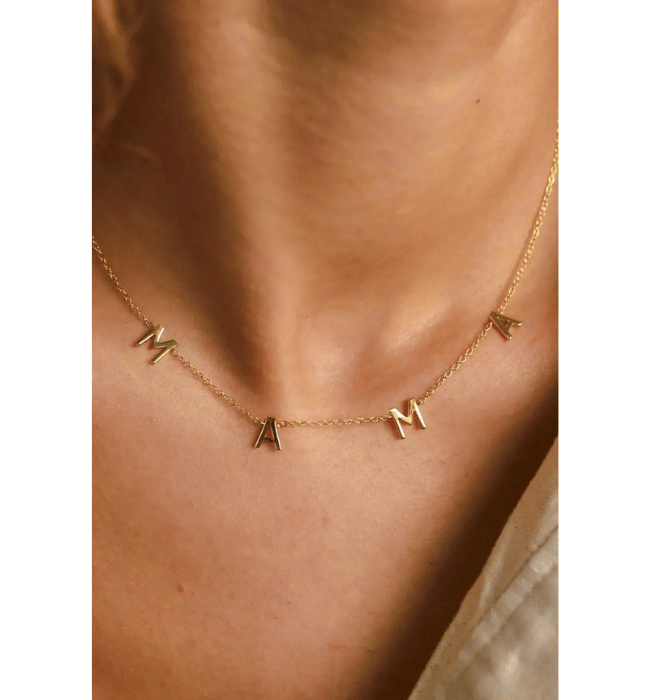 18K Gold Plated MAMA Necklace