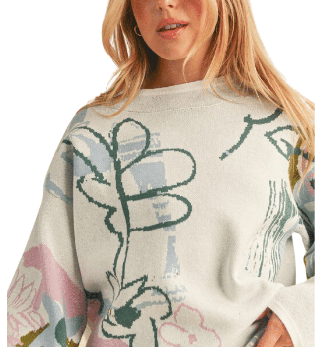 Florence Abstract Floral Sweater