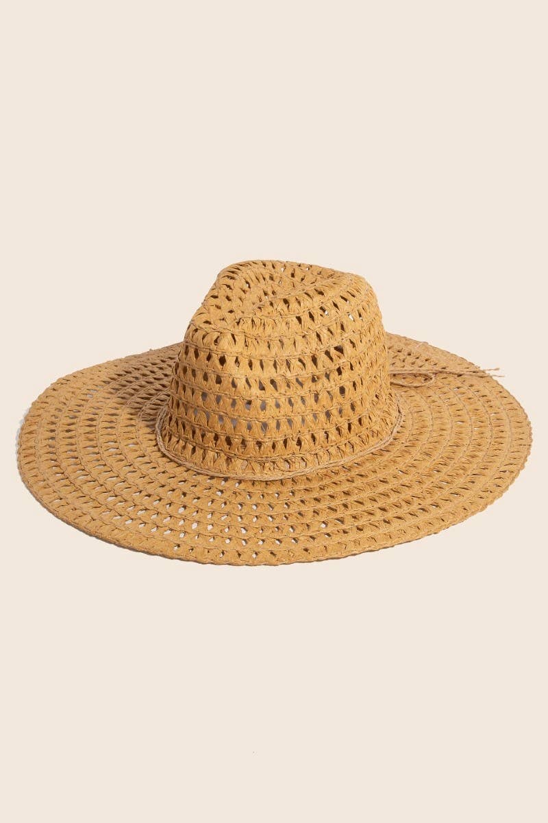 Straw Braid Floppy Sun Hat