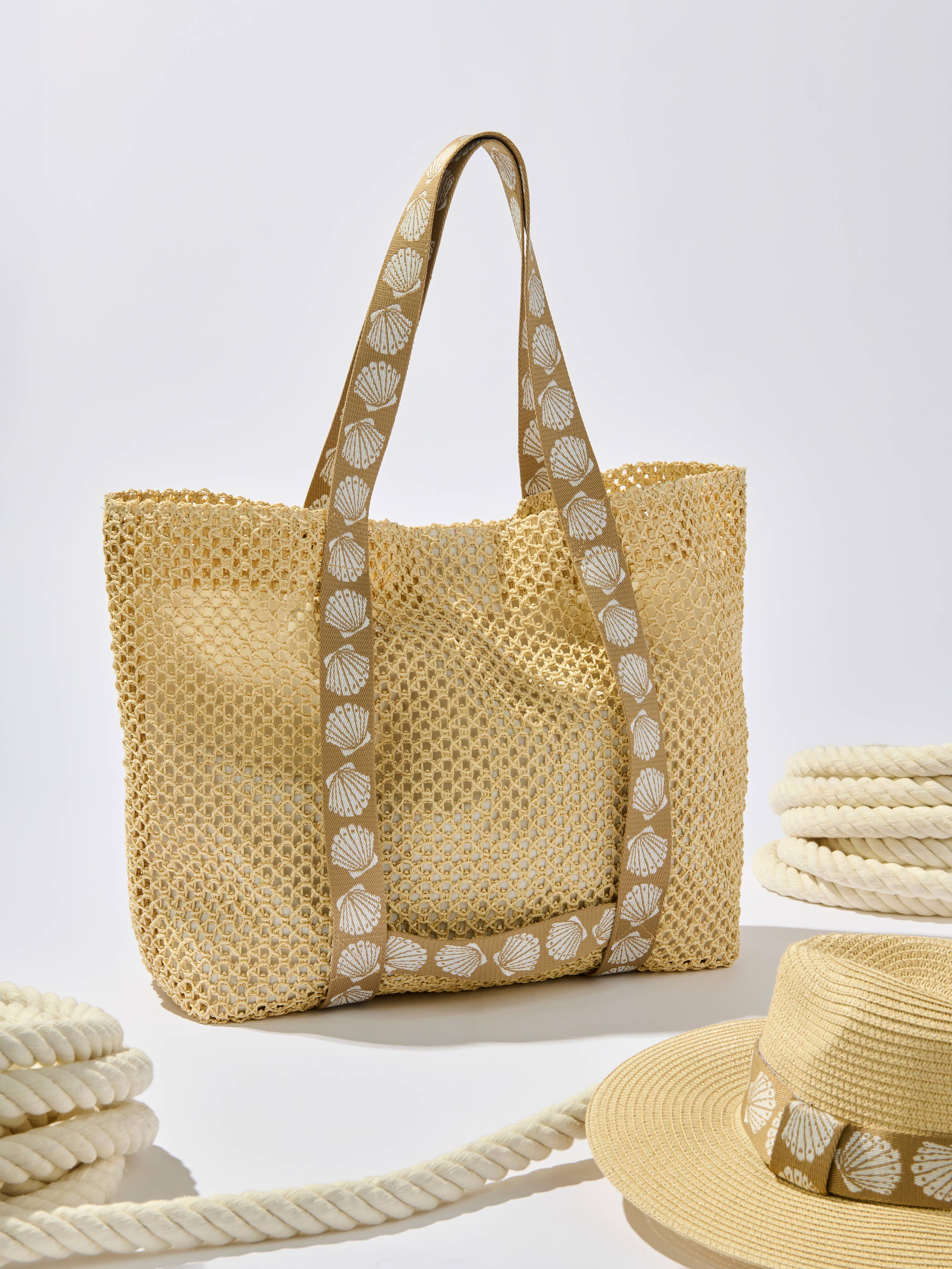 Fisher Hat + Tote Set Cream