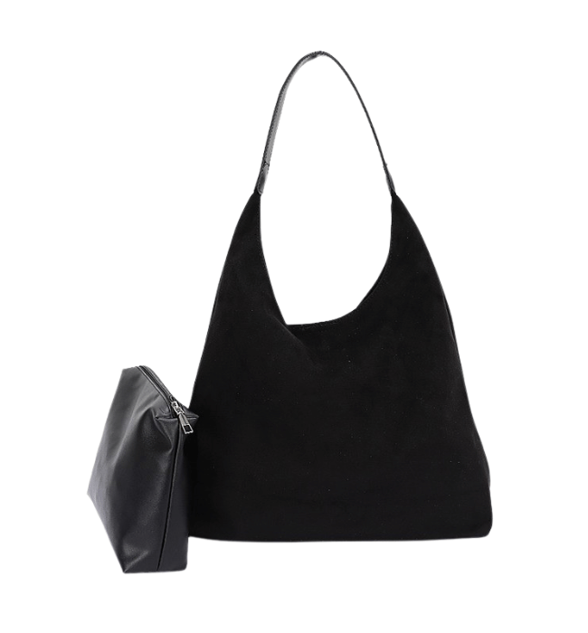 Faux Suede Shoulder Bag