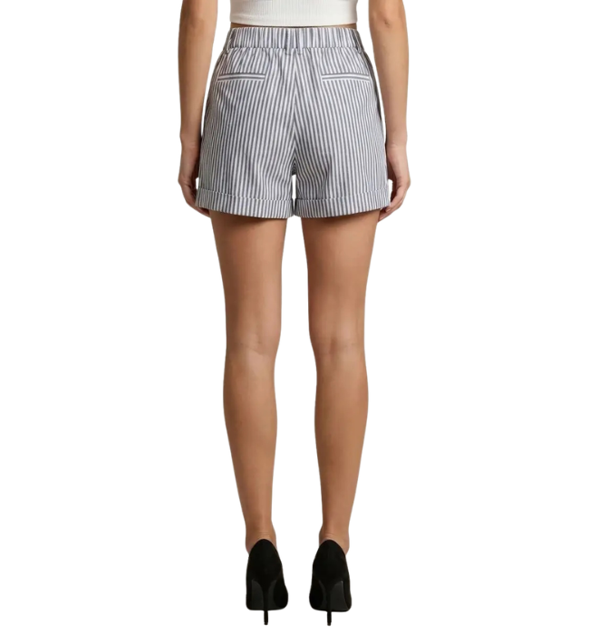 Tiffany Stripe Cuffed Shorts