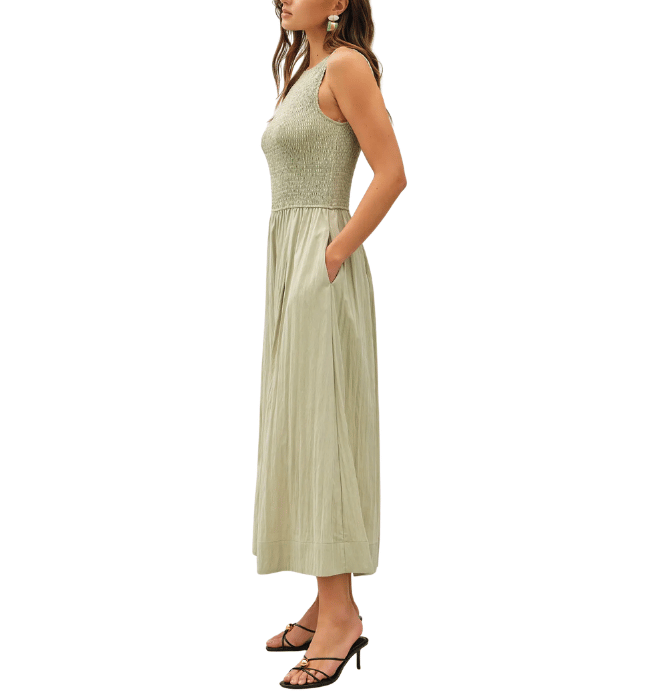 Jenny Boat Neck Midi Dress