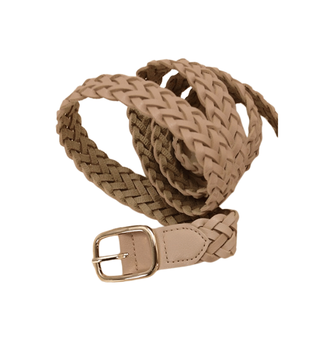 Braided Woven Faux Leather Belt