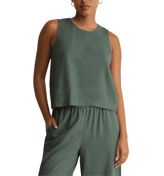 (Z SUPPLY) Sloan Linen Cropped Tank