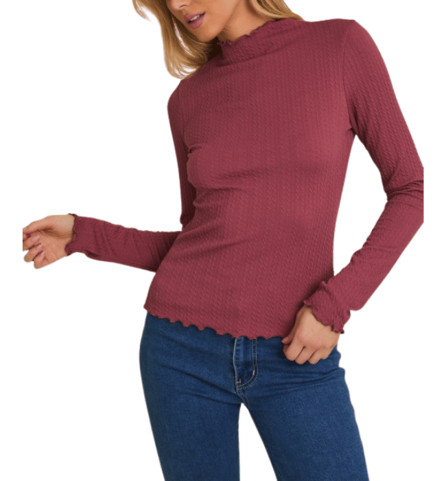 Kasey Lettuce Hem Top