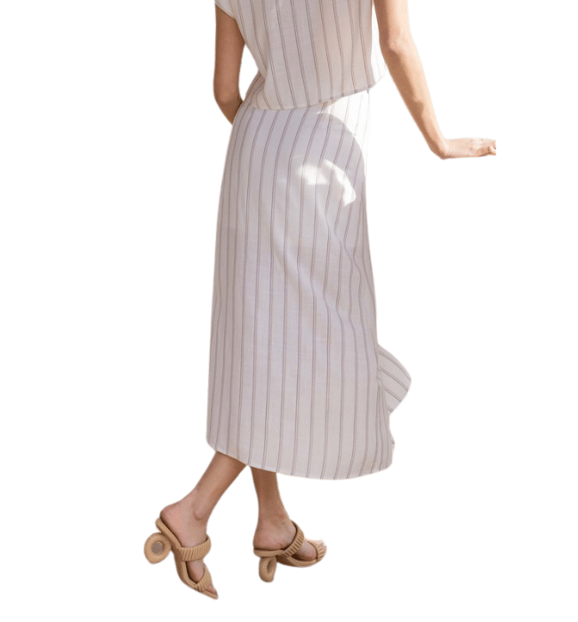 Savanah Midi Striped Skirt