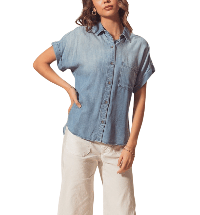 Katie Chambray Short Sleeve