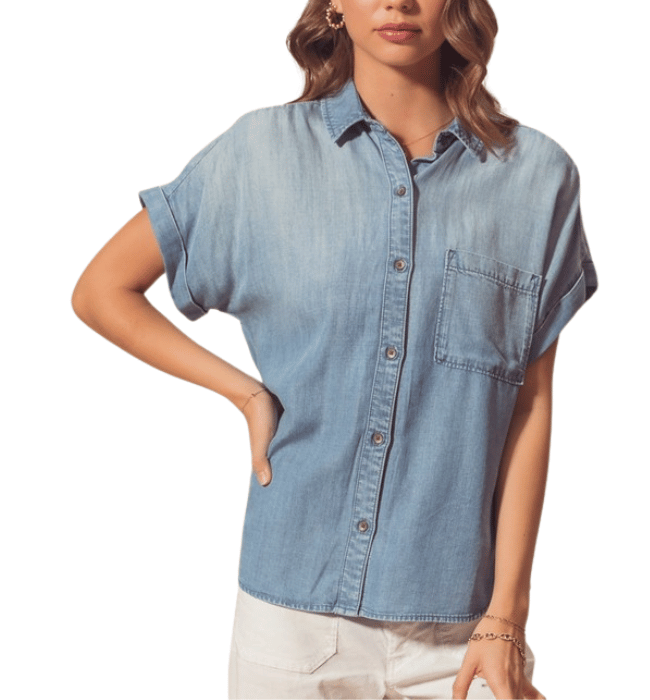 Katie Chambray Short Sleeve