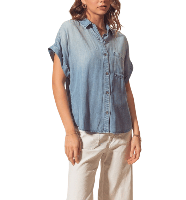 Katie Chambray Short Sleeve