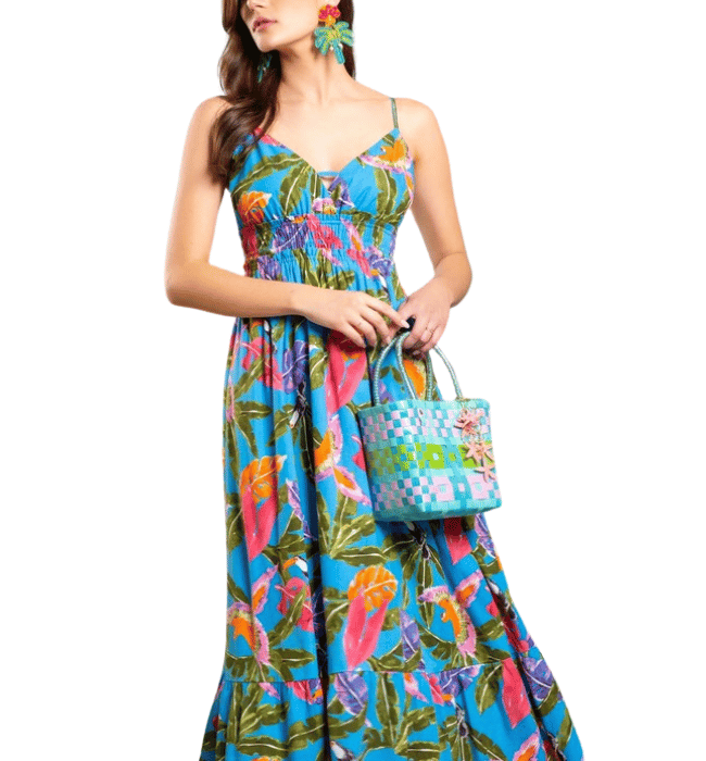 Tropical Bright Maxi Dress