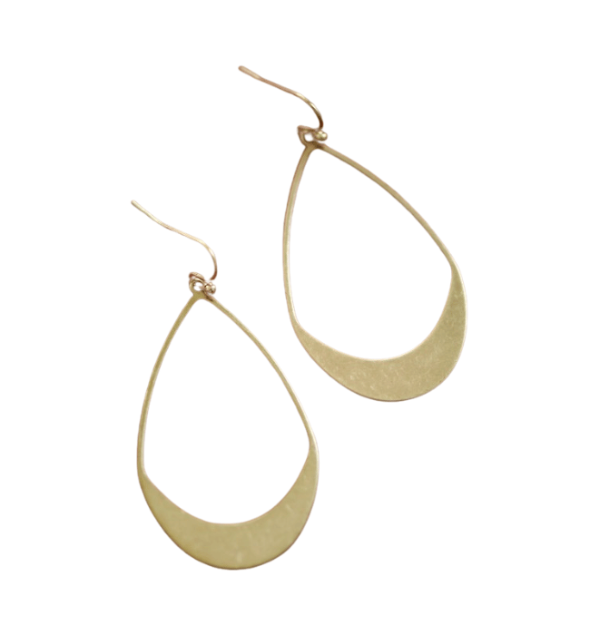 Metal Teardrop Earrings