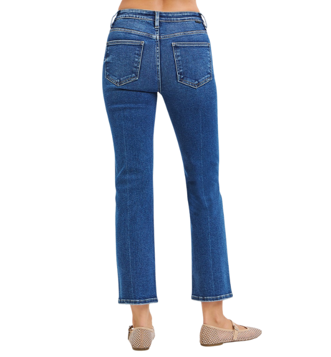 Melissa High Rise Crop Straight Jeans