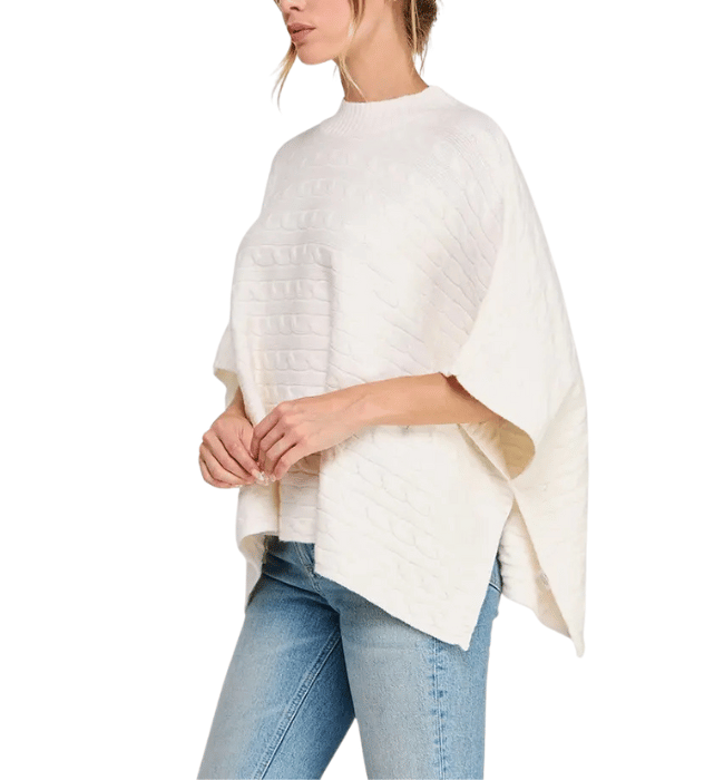 Angela Cable Knit Poncho
