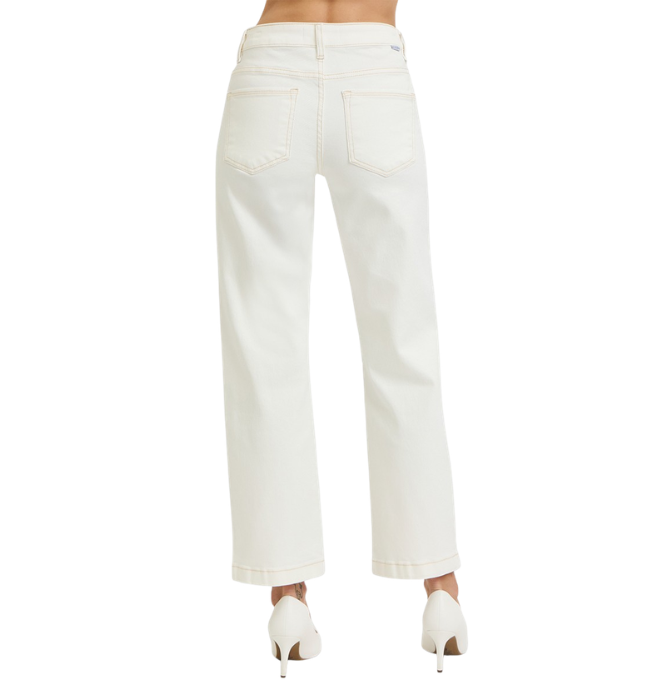 Romy Mid Rise Ankle Straight Jeans