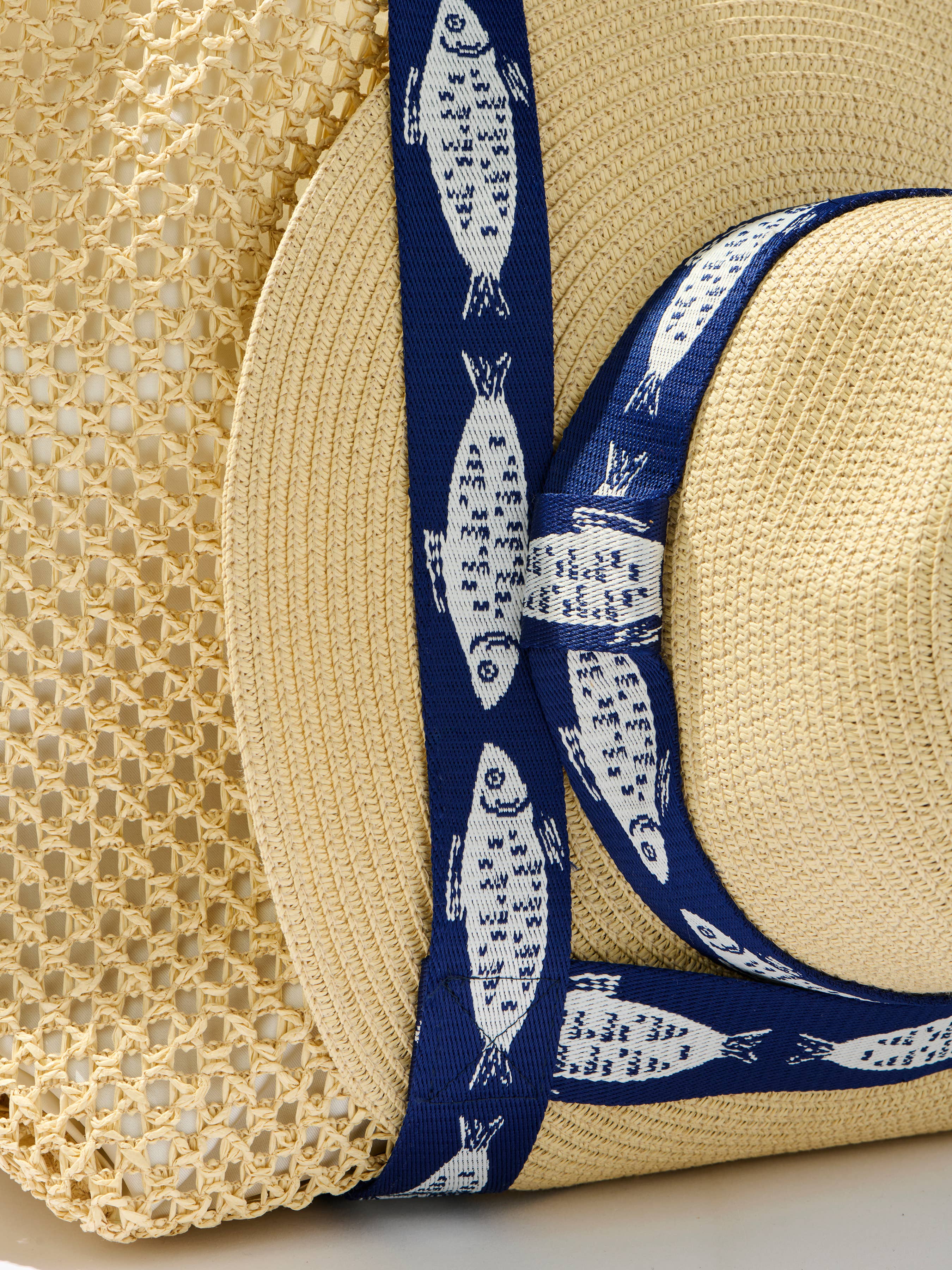 Fisher Hat + Tote Set Navy