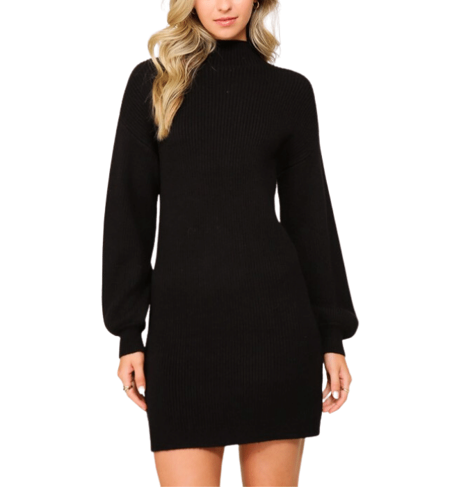 Gracie Black Sweater Dress