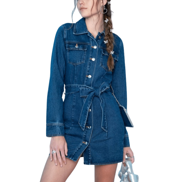 andmary Bonnie denim mini dress andmary Bonnie denim mini dress