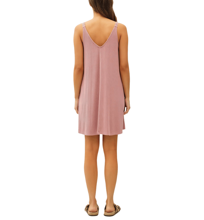 Rochelle Ribbed Knit V Neck Dress