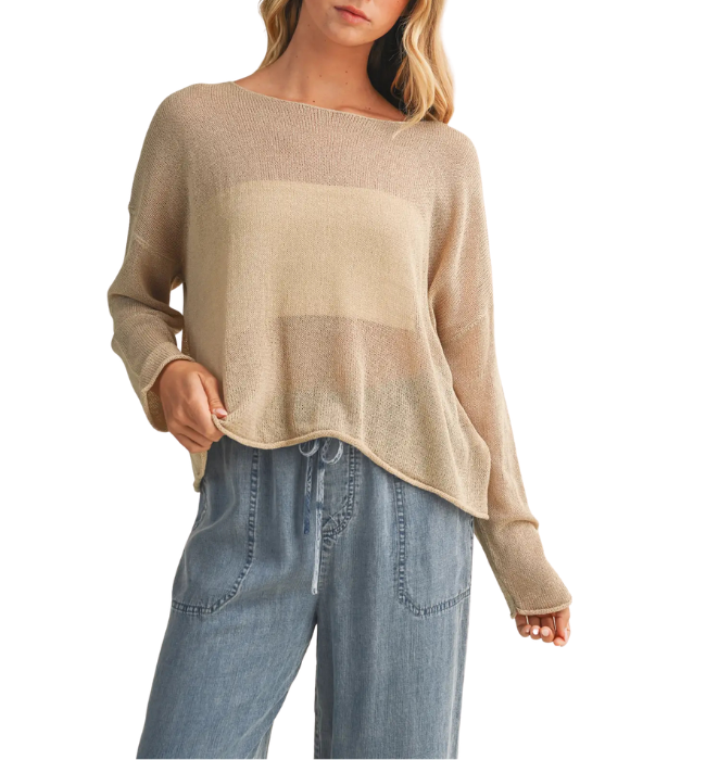 Mia Sheer Knit Pullover