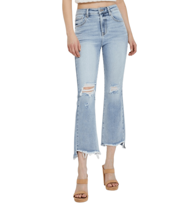 Michelle High Rise Crop Flare Jeans