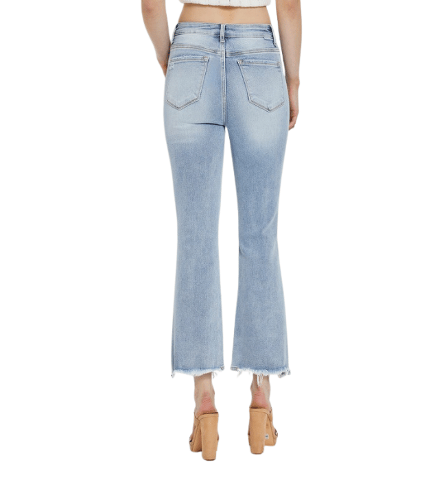 Michelle High Rise Crop Flare Jeans