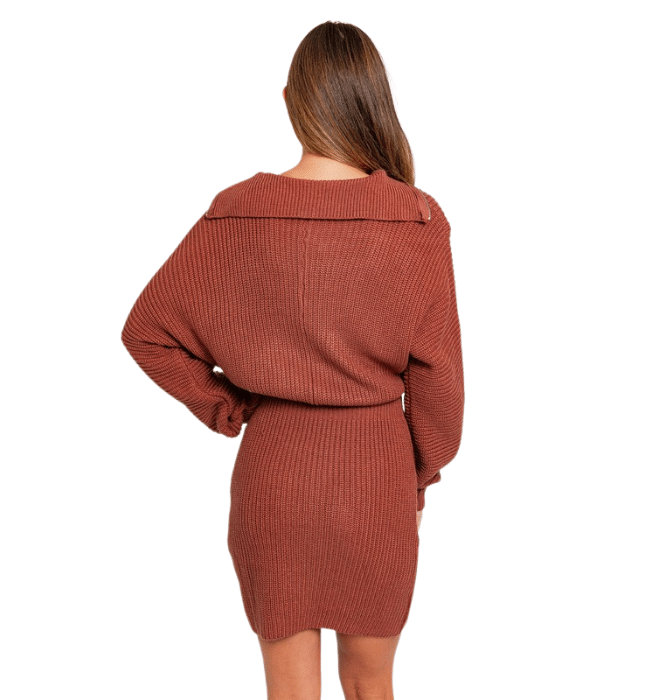 Lana Half Zip Sweater Dress