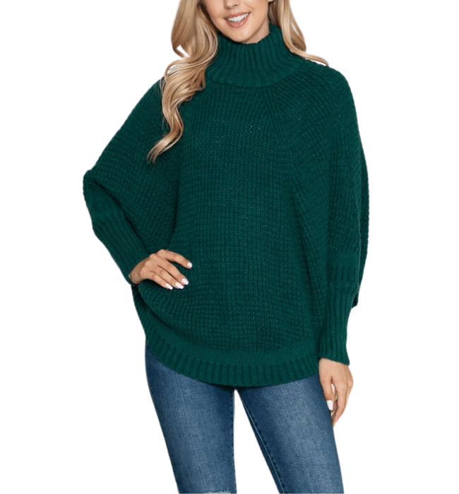 Retrograde Textured Poncho Sweater