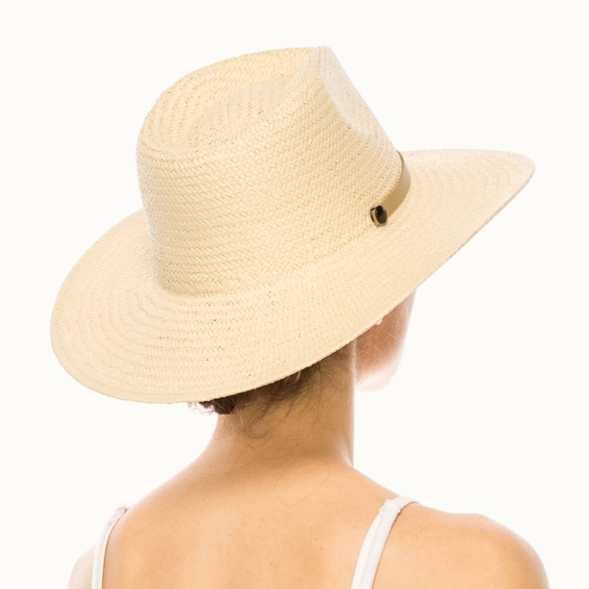 Handwoven Ivory Toyo Straw Panama, Adjustable