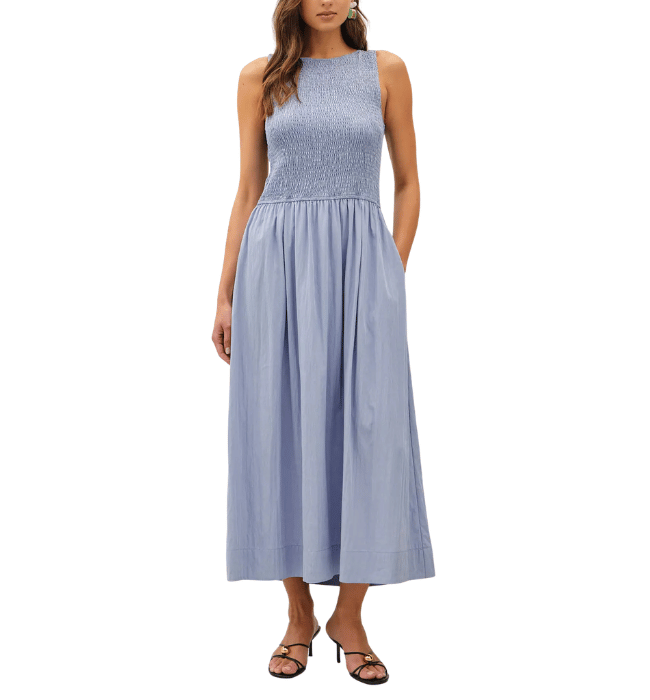 Jenny Boat Neck Midi Dress