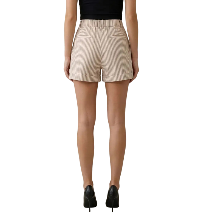 Tiffany Stripe Cuffed Shorts
