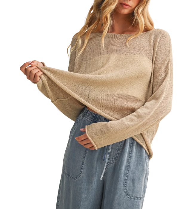 Mia Sheer Knit Pullover