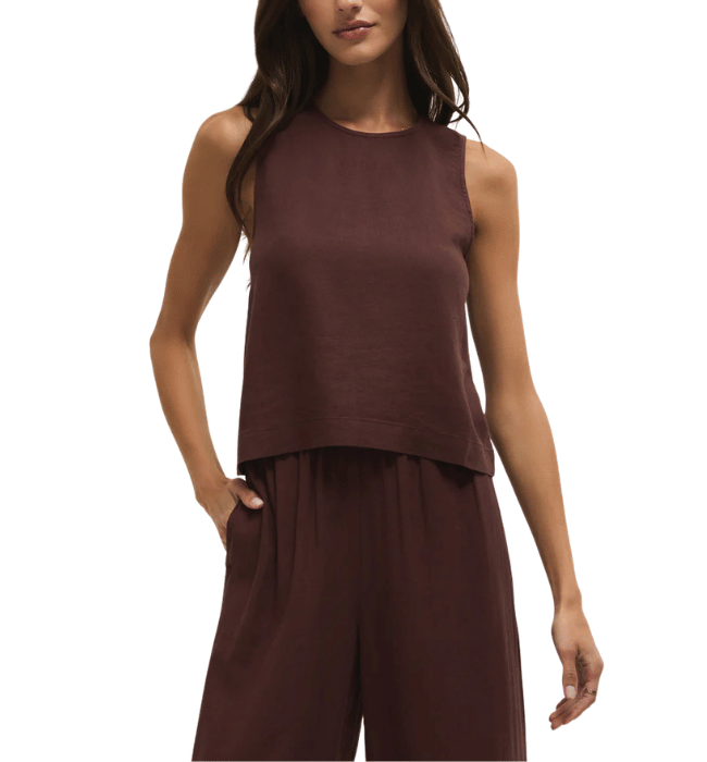 (Z SUPPLY) Sloan Linen Cropped Tank