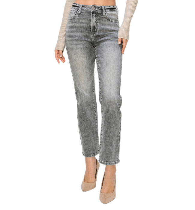Stephanie Gray Cropped Jeans