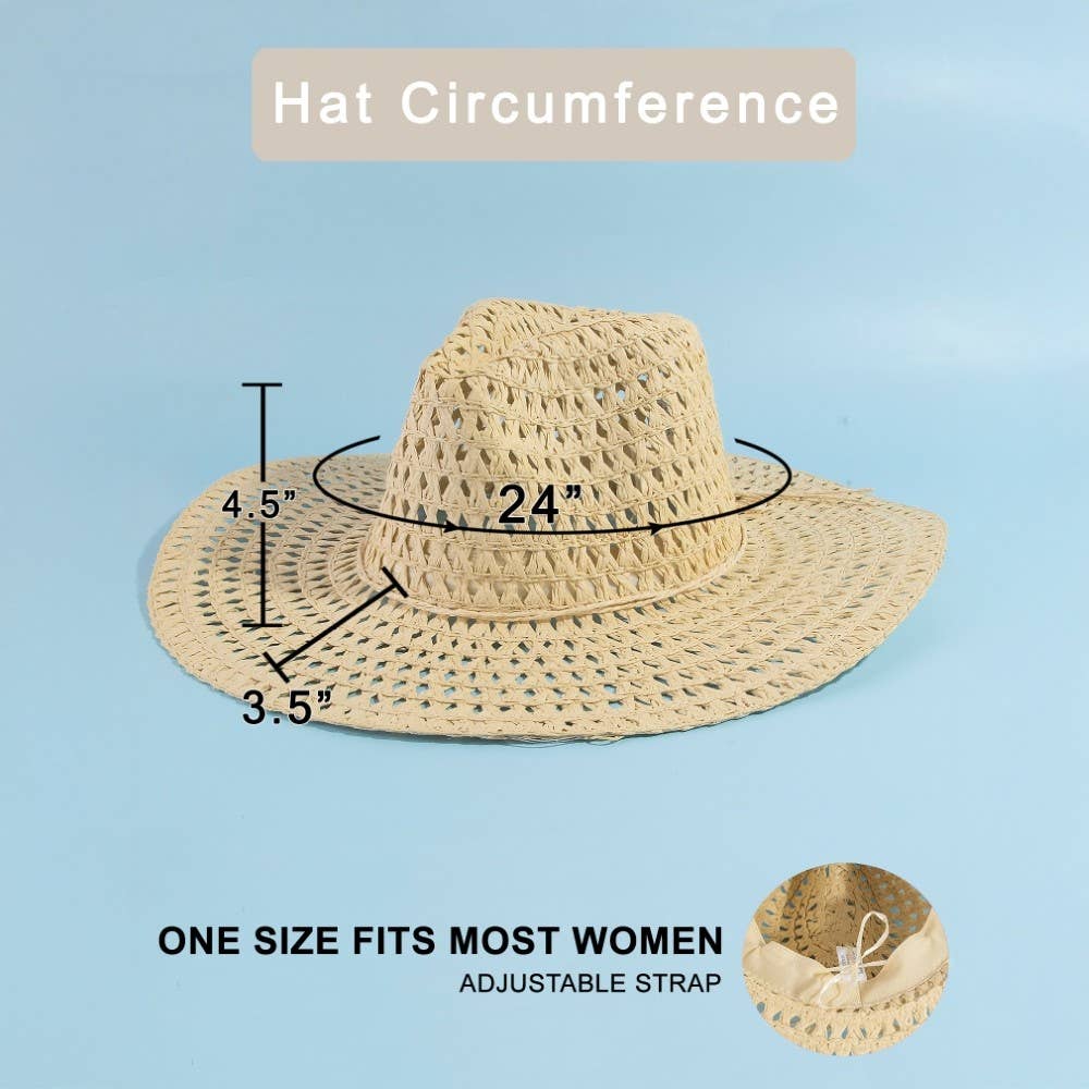 Straw Braid Floppy Sun Hat