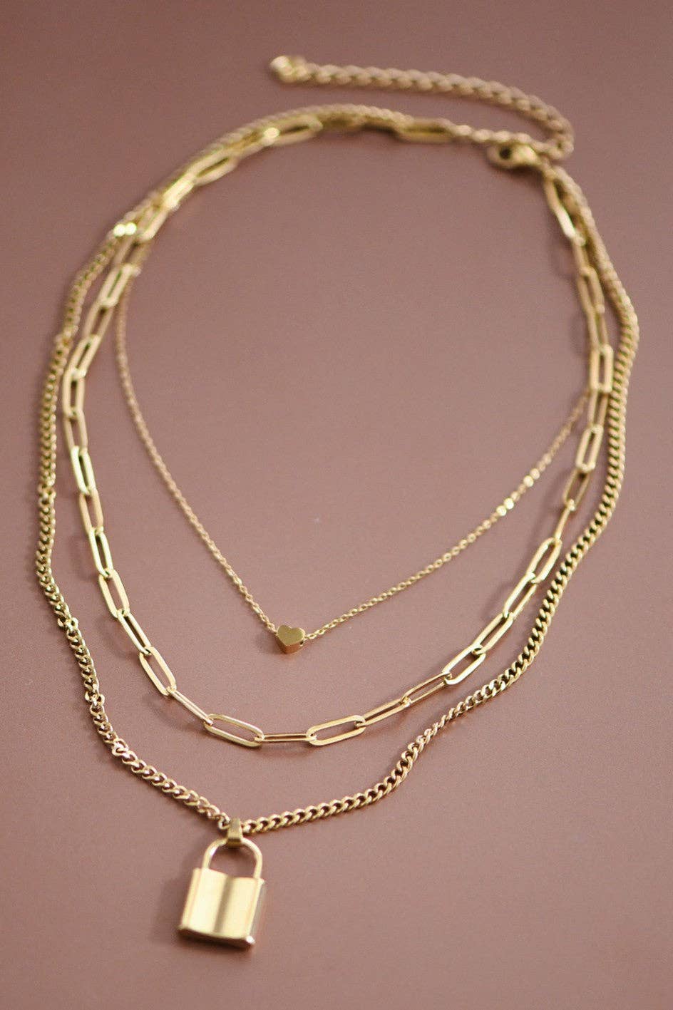 18K Gold Plated Waterproof Stainless Steel Chain Necklace