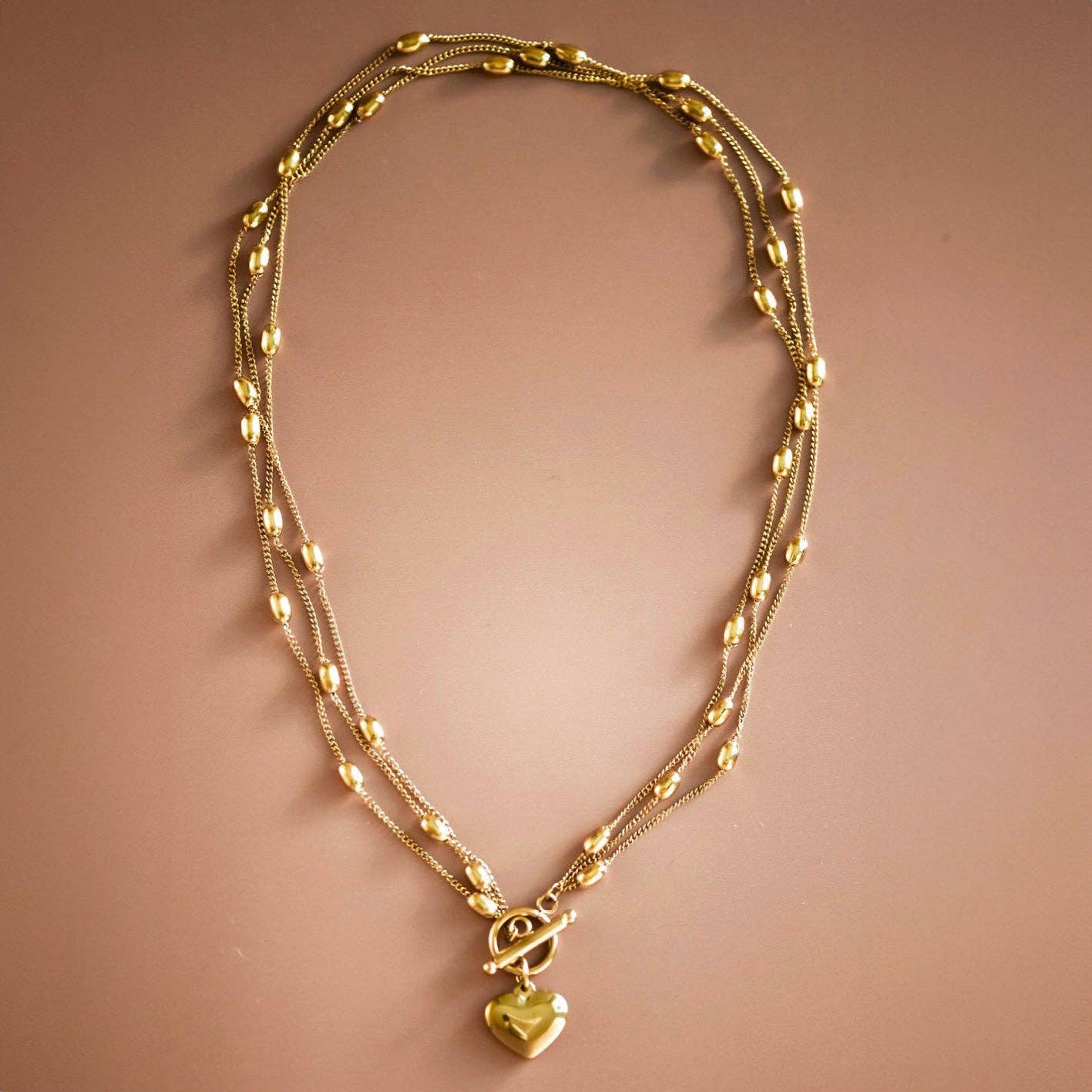 18K Gold Plated Waterproof Stainless Steel Chain Necklace