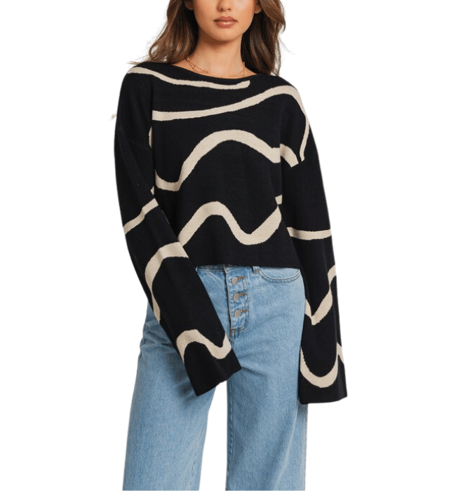 Henna Swirl Print Sweater